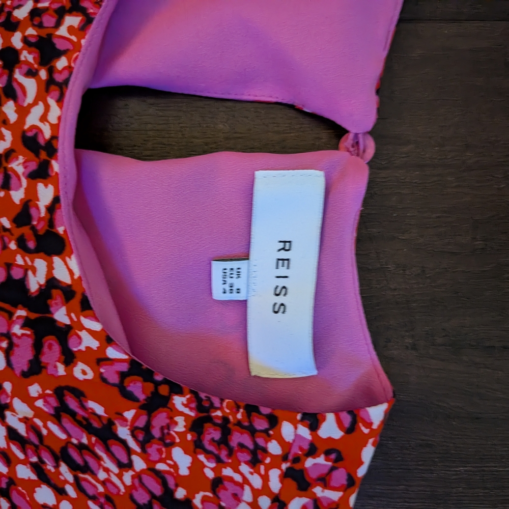 Reiss Pink and Red Floral Dress - Picture 3 of 4